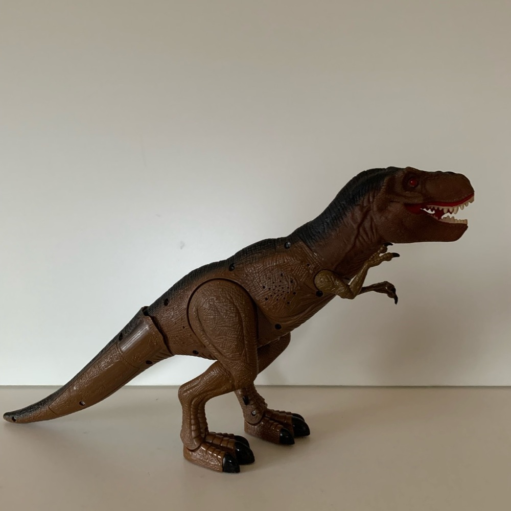 Realistic Tyrannosaurus Rex Roaring Twisting Moving  With Flashing Red Eyes 21" - Picture 12 of 12
